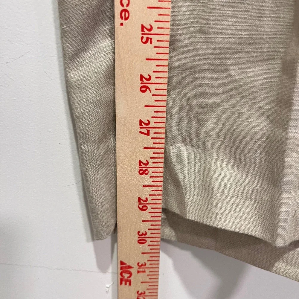 Lauren Ralph Lauren Mens 38x34 Tan 100% Linen Straight Leg Dress Pants Beige